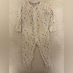 Magnetic Me Modal Coverall Pajama, Heart Pattern, 3-6 Months